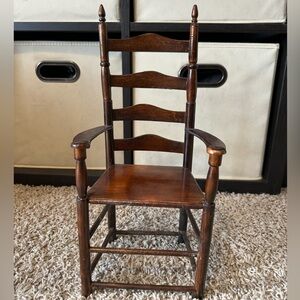Vintage Wooden Chair For Dolls/ Primitive Country Decor